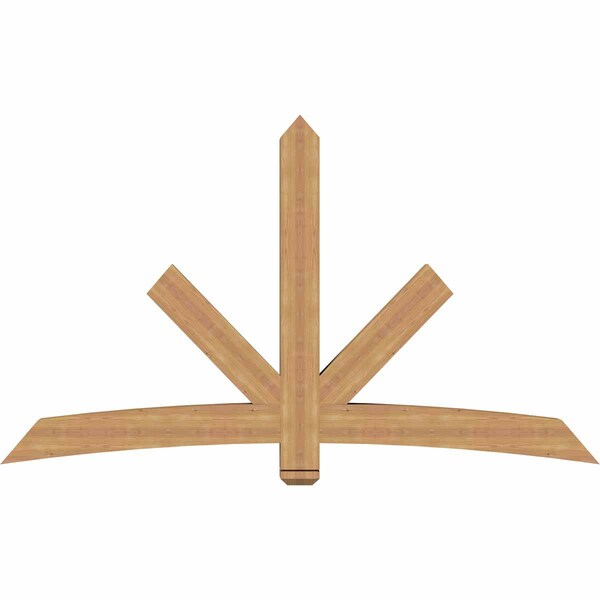 Ekena Millwork Alberta Smooth Timber Gable Bracket, Western Red Cedar, 84"W x 49"H x 5 1/2"D x 5 1/2"F, 14/12 Pitch GBW084X49X0606ALB00SWR - main